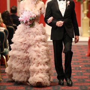 Off shoulder Gown with Floral Sequins